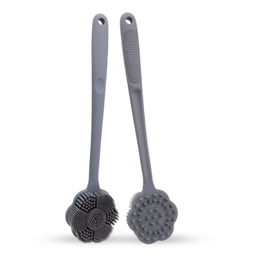 Brosse Dos Douche 377x91x37xmm Nettoyage en profondeur Les deux côtés disponibles et Matériaus sûr Confortable Brosse de Bain